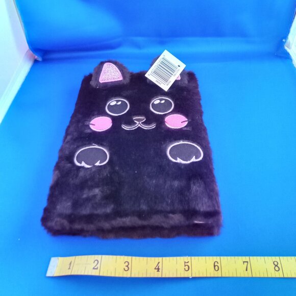 set of 2 furry animal notebooks Black Cat and Purple Bat NWT - Picture 4 of 7